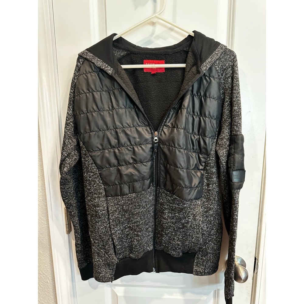 Truth Substance Common Sense Zip Up Sweater/Jacket XL Black Gray